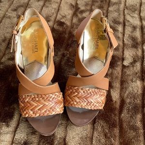 Michael Kors 7M Braided Leather‎ Stiletto Heels